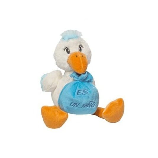 Peluche Cigüeña Azul de 30 cm